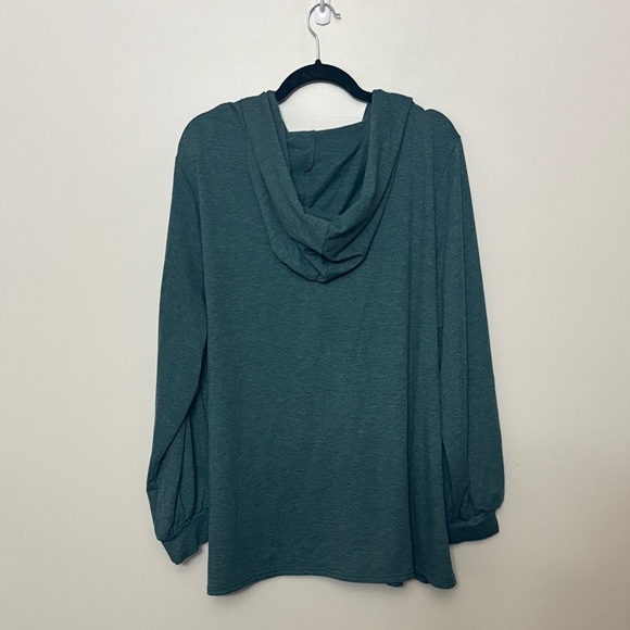 BloomChic Teal Hoodie Sweatshirt - Picture 4 of 4